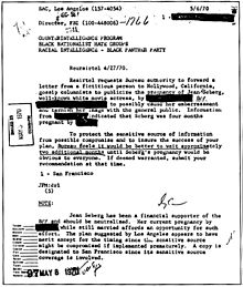Cointelpro - J Egar Hoover's Program to neutralize and disrupt black movement