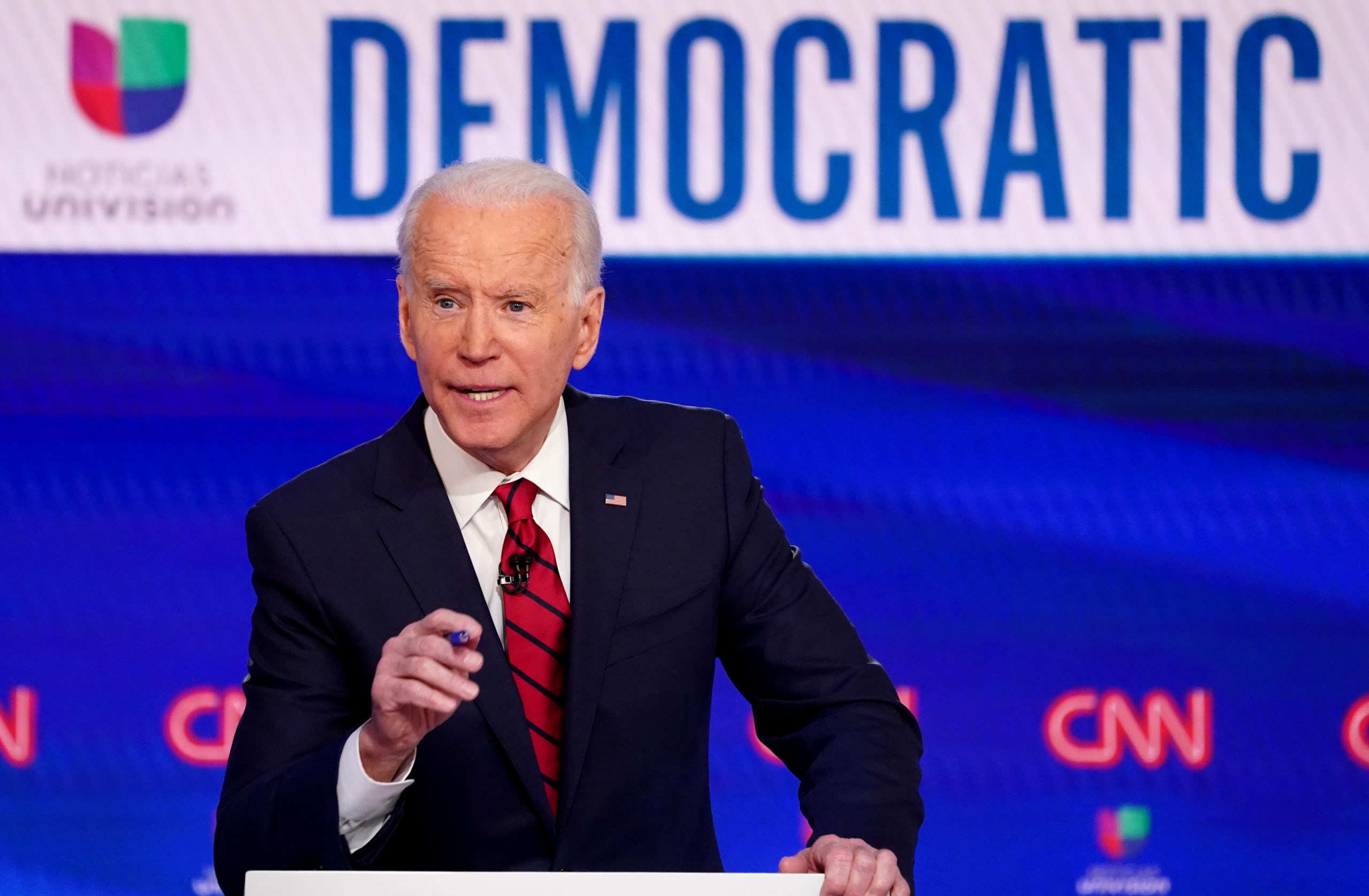 Biden Mocks Trump's Infamous Ramp Walk. Asks Voters to Compare Their Health.