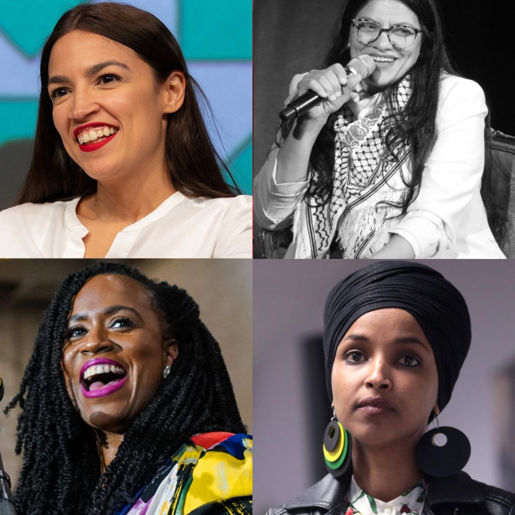 Women Candidates AOC, Rashida Tlaib, Ayanna Pressley, and Ilhan Oma