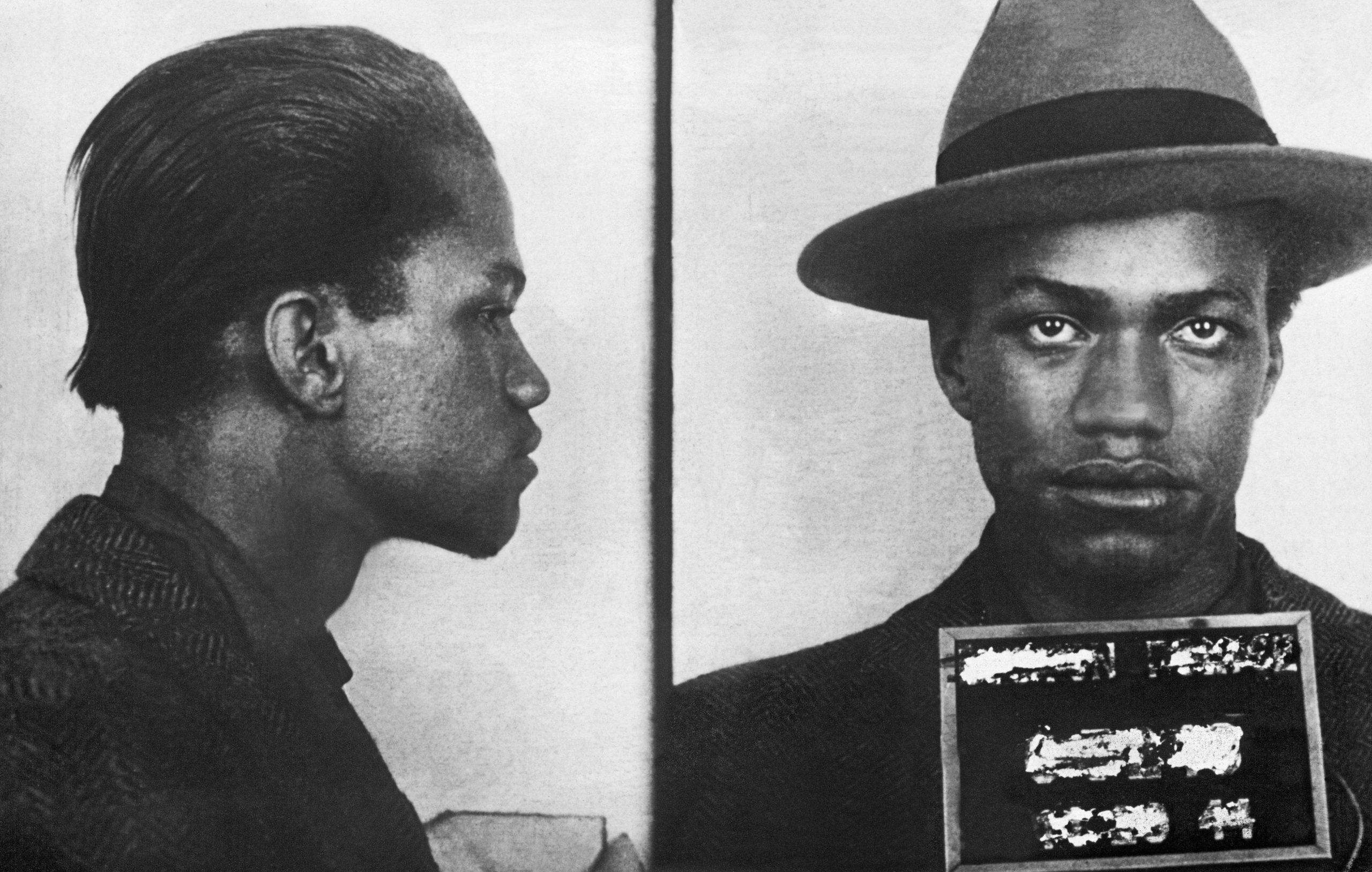 Malcolm X when arrested as Detroit Red Harlem gangster