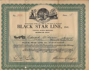 Black Star Line Stock Certificate