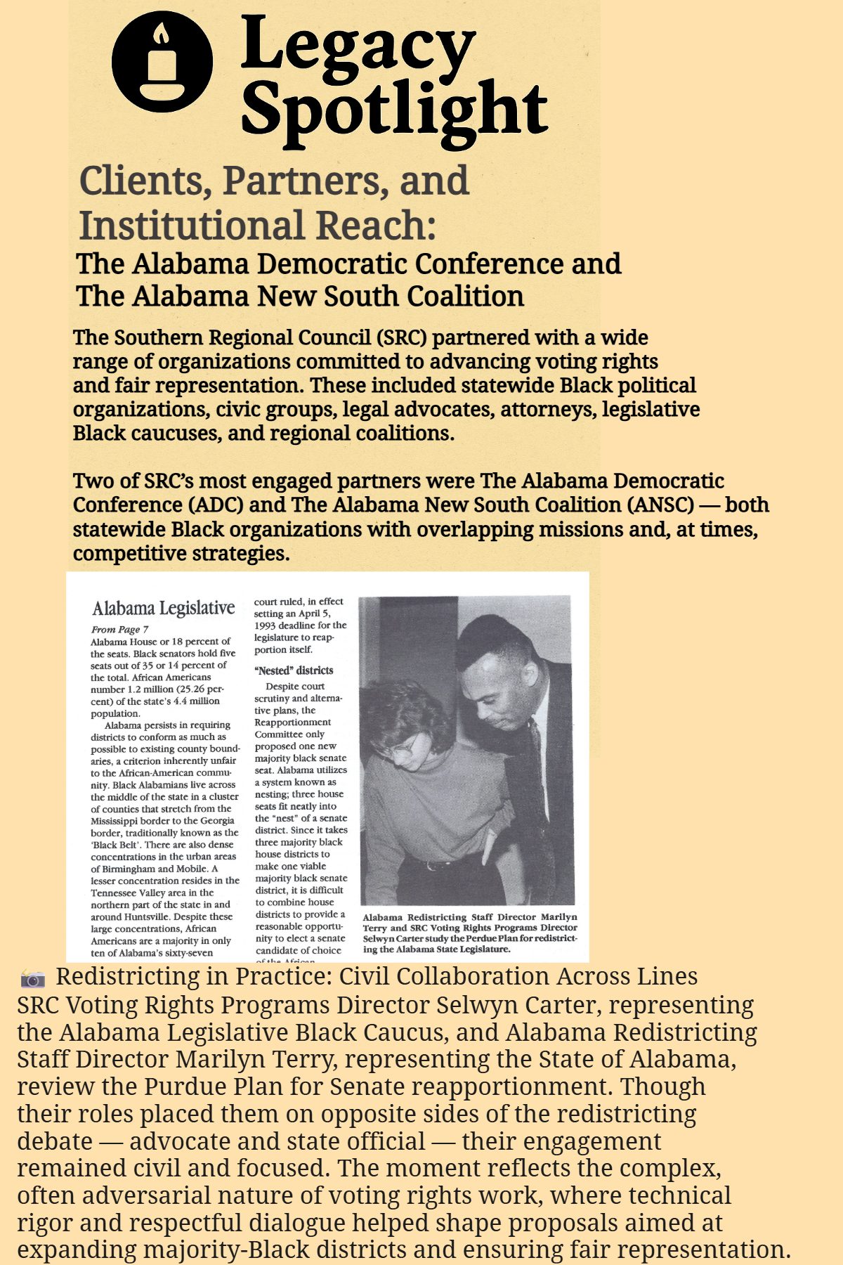 Clients partners redistricting in practice